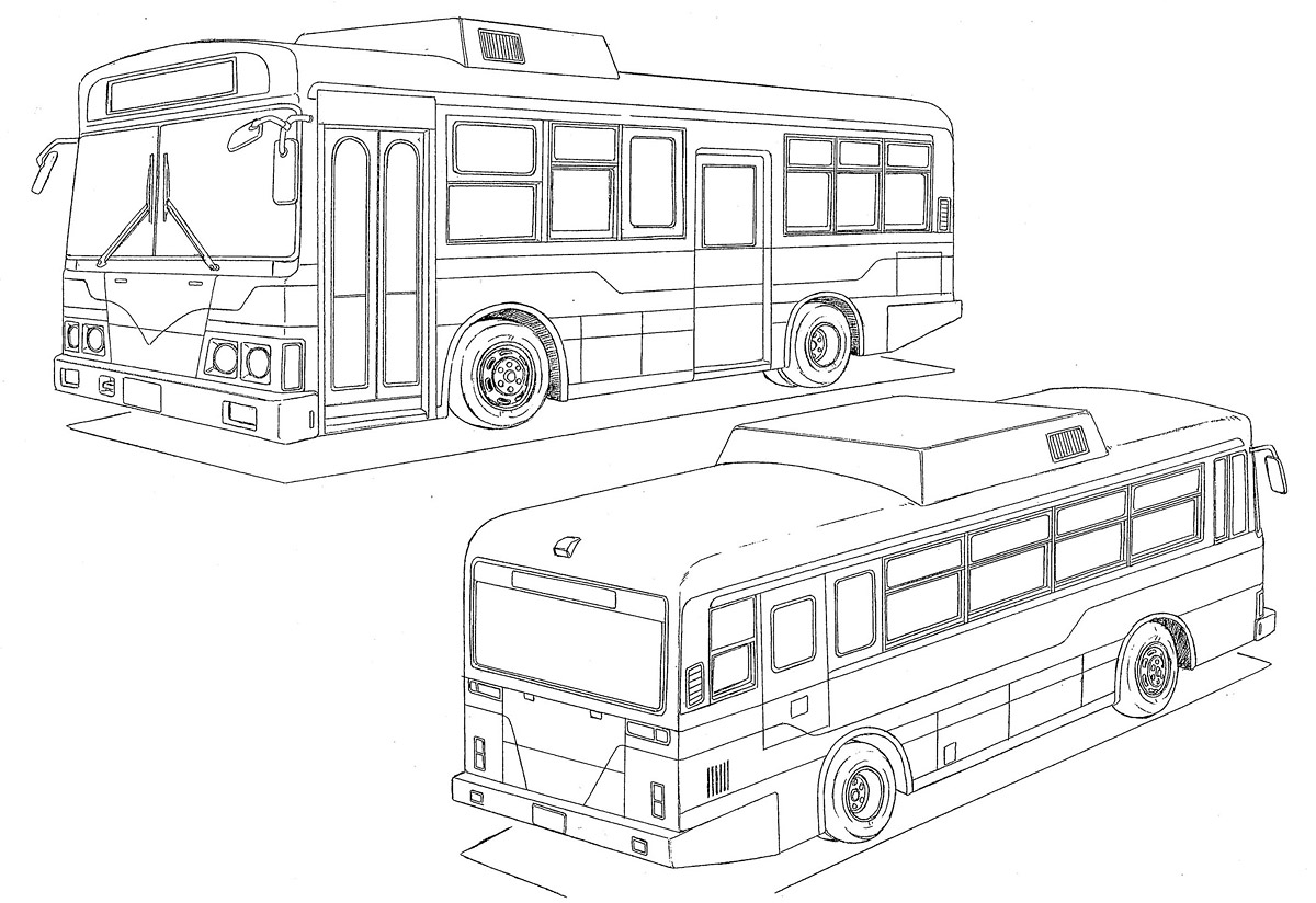 06：駐車場パズルの大型バス