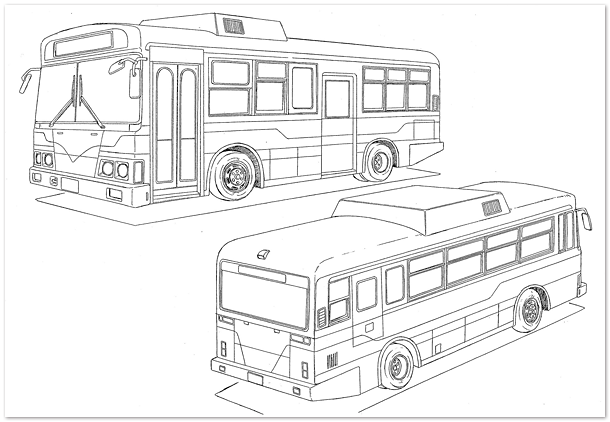 06：駐車場パズルの大型バス