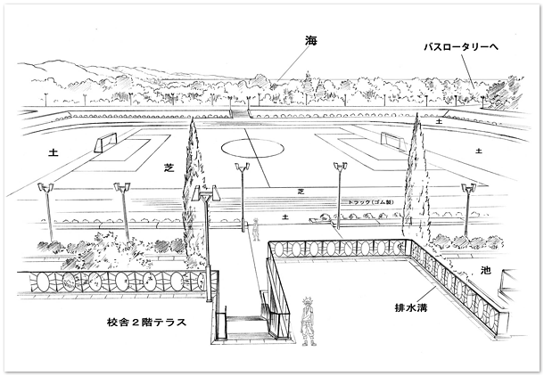 14：√学園高等部 グラウンド