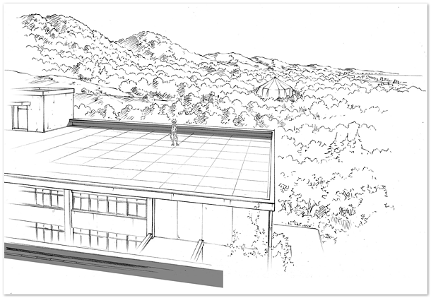 10：√学園高等部旧校舎　屋上