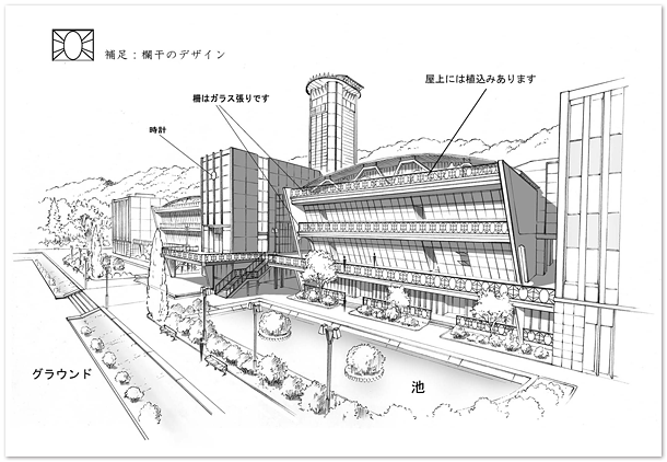 17：√学園高等部 校舎外観